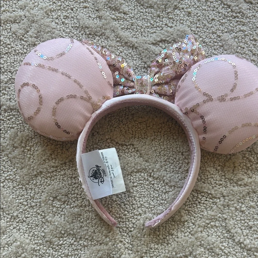 Pink Sequin Bow Mouse Ear Headband - Kids Accessories - Picture 2 of 3